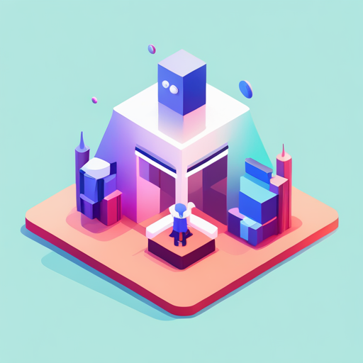 Isometric, Low-poly, Plastic, Bot, Sunglasses, White background, Geometric shapes