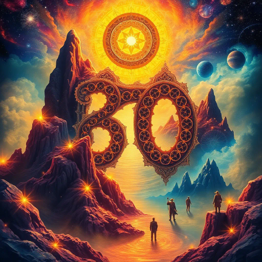 imaginative numerology, number 30, ethereal glow, mythical symbolism, surreal landscapes, dreamlike ambiance, vibrant hues, arcane influence, intricate patterns, celestial alignment, artistic mysticism, fantastical elements, spiritual essence, otherworldly aesthetics, luminous aura, cosmic harmony, delicate brushwork, elaborate details, time-transcending theme, atmospheric depth, kaleidoscopic vision, divine geometry, Escher-inspired paradox