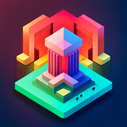 abstract, geometric shapes, minimalist, 3D modeling, vector art, wireframe, simplicity, signal, noise, digital distortion, technology, glitch art, AI, app icon, Dribbble