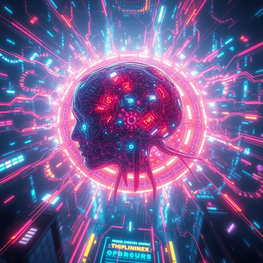 futuristic, artificial intelligence, Greg Rutkowski, cyberpunk, neon lighting, digital matrix, dynamic movement, complex algorithms, vibrant colors, high-tech elements, immersive depth, science fiction, intricate networks, computational aesthetics, virtual aura, conceptual paradigms, kaleidoscopic geometry, ethereal presence, abstract symbolism, technological era influence, web of consciousness, digital evolution