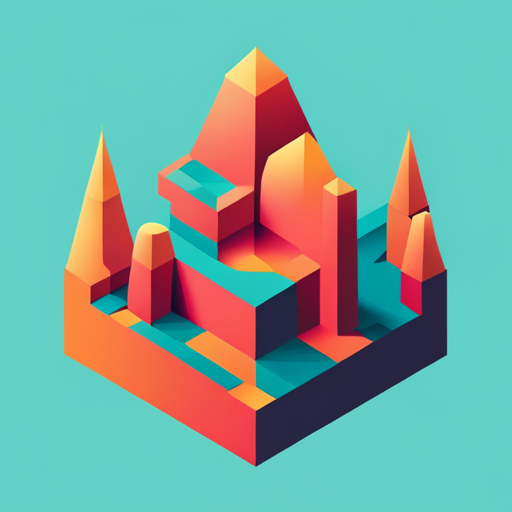 Vector graphics, polygonal shapes, generative design, digital art, flat design, isometric view, colorful, geometric abstraction, minimalism, modernism