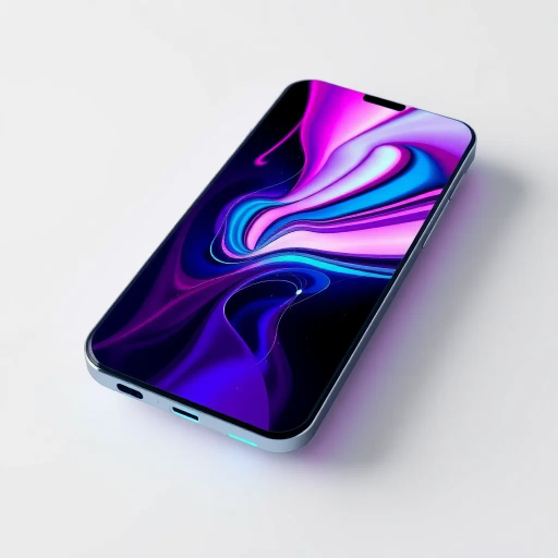 futuristic smartphone design, sleek curves, vibrant OLED display, cutting-edge technology, minimalist aesthetic, high gloss finish, Bauhaus influences, cyberpunk hues, neon lights, interactive holograms, dynamic user interface, ergonomic structure, Jean-Michel Basquiat inspiration, electric blue accents, avant-garde tech, digital era innovation, virtual connectivity, seamless integration, ultra-thin profile, contemporary digital communication