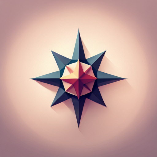 minimalism, polygonal shape, compass, navigation, North Star, geometry, simplicity, detail reduction, minimalist artists, 3d modeling techniques