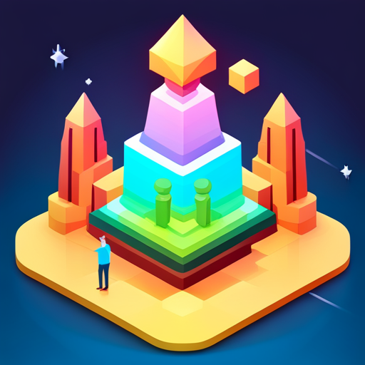 isometric perspective, plastic materials, bot, app mascot, geometric shapes, vibrant colors, low poly technique