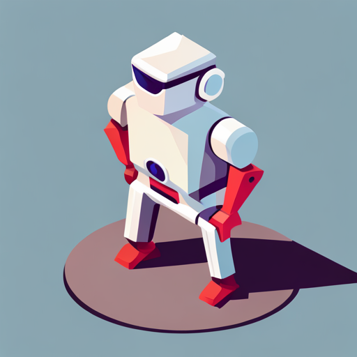 Isometric, Low-poly, Plastic, Robot, App, Sunglasses, White background