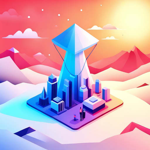 minimalistic, geometric shapes, antenna, technology, low polygon count, wireframe, simplified forms, flat design