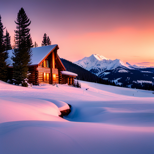 mountain cabin, cozy, rustic, remote, nature, landscape, wood, log cabin, fireplace, snow, winter, solitude, peaceful, retreat, scenic, panoramic view, hiking, adventure, wilderness, mountainscape