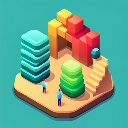 isometric, plastic, bot, application, mascot, geometric shapes, texture
