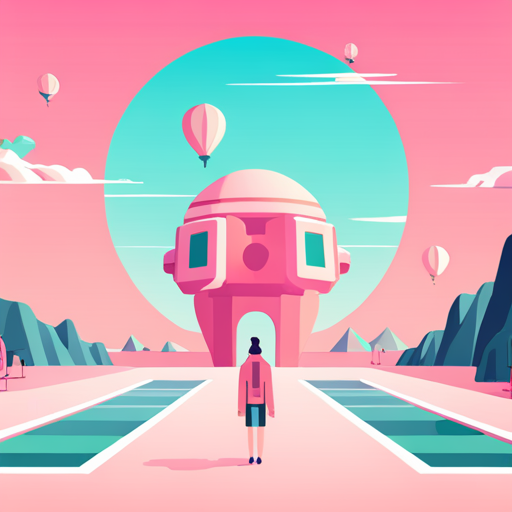 Futuristic AI technology in a whimsical, pastel-colored world inspired by the cinematic style of Wes Anderson.