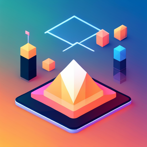 Low-poly, news, AI, signal, app icon, geometric shapes, technology, digital futurism, cybernetics, minimalism