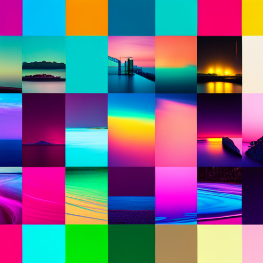 chromatic aberration, iridescent hues, neon glow, futuristic design, minimalist composition, high contrast, metallic shine, avant-garde, tech-inspired color palette
