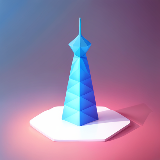 tiny, geometric, antenna, transmitter, signal, low-poly, digital, three-dimensional, abstract, minimalist
