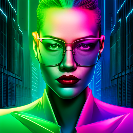 cyberpunk, futurism, distorted reality, metallic textures, neon lights, edgy vibes