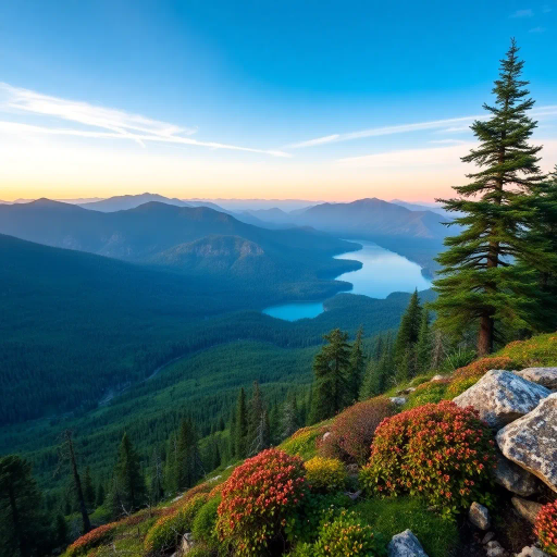 majestic landscapes, towering mountain peaks, serene forests, breathtaking waterfalls, diverse wildlife, natural wonders, conservation efforts, hiking trails, camping, starry nights