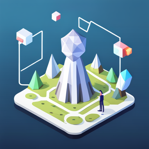 low polygon, 3d modeling, digital art, news broadcasting, artificial intelligence, signal transmission, mobile application, icon design, user interface, black and white