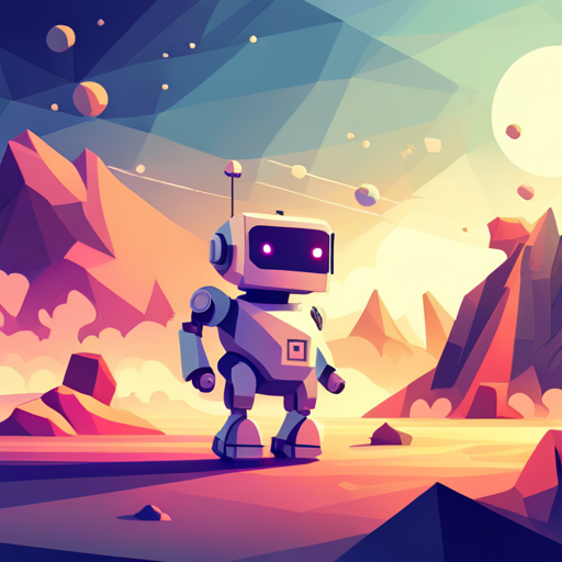 cute bot, geometric shapes, vector, robots, technology, digital art, polygon, low-detail, minimalism