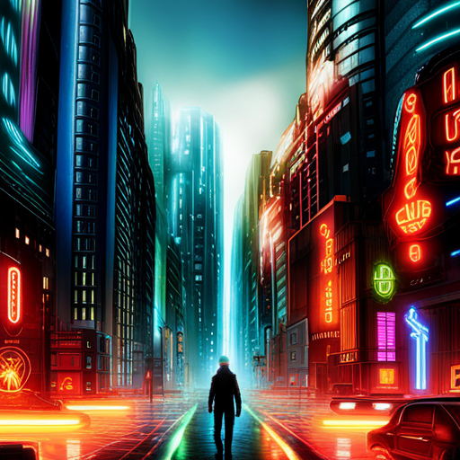 futuristic, sci-fi, city, nature, good guys, win, neon lights, cyberpunk, dystopian, utopian, advanced technology, environmental harmony, victory, rebellion, bright colors, dark alleys, towering skyscrapers, lush greenery, futuristic architecture, cybernetic enhancements, luminous signs, resilient heroes, urban jungle, digital age, sustainable ecosystem, glowing, organic, futuristic flora, futuristic fauna, contrast, vibrant colors, environmentalism, futuristic battles, advanced civilization, urban renewal, glowing cityscape, innovative design, cybernetic enhancements, sustainability, futuristic landscapes
