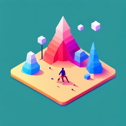 isometric perspective, plastic materials, bot, app mascot, geometric shapes, vibrant colors, low-poly technique