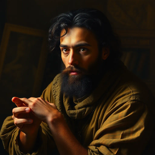 hyper-realism, Gustave Courbet, chiaroscuro, Renaissance revival, luminous highlights, intricate details, vibrant color palette, natural textures, dynamic composition, emotive expressions, human experience, atmospheric perspective, cultural depth, ethereal realism, vivid narrative, classical techniques, life-like portrayal, modern interpretation, symbolic elements, sophisticated brushwork, timeless essence, thoughtful framing, subtle gradients, evocative mood, refined precision, balance and harmony, layered storytelling, immersive ambiance, visual depth