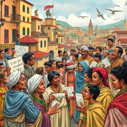 diverse cultures, historical narratives, vibrant storytelling, intricate character development, human interaction, educational themes, artistic realism, vivid illustration, detailed compositions, rich color palettes, urban settings, dynamic perspectives, social change, effective use of symbolism, artistic interpretations, expressive line work, historical figures, societal evolution, cultural heritage, narrative arcs, emotional depth, visual storytelling, informative visuals, educational art, engaging plots