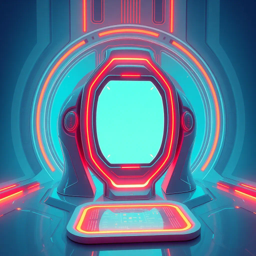 futuristic technology, sleek design, vibrant colors, abstract forms, dynamic composition, high contrast, glossy textures, modernism, Bauhaus influence, illuminated screen, ergonomic shapes, cutting-edge innovation, virtual reality, intricate circuitry, global connectivity, minimalist aesthetics, glowing neon accents, innovative communication, surreal, digital age, interactivity, hyper-realism, technological evolution