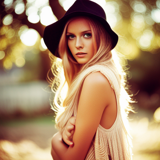 70s, vintage, disco, bohemian, earth tones, warm tones, soft focus, film grain, natural light