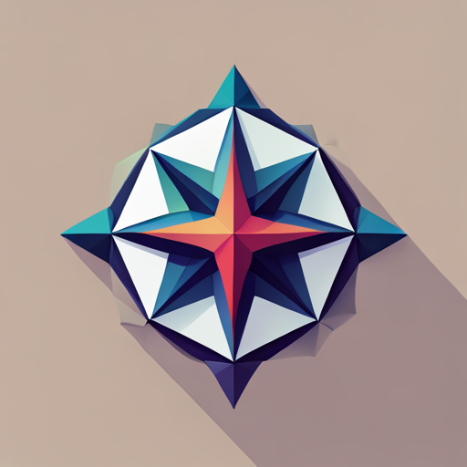 vector art, polygonal shape, geometry, compass, navigation, North Star, direction, minimalism, simplicity