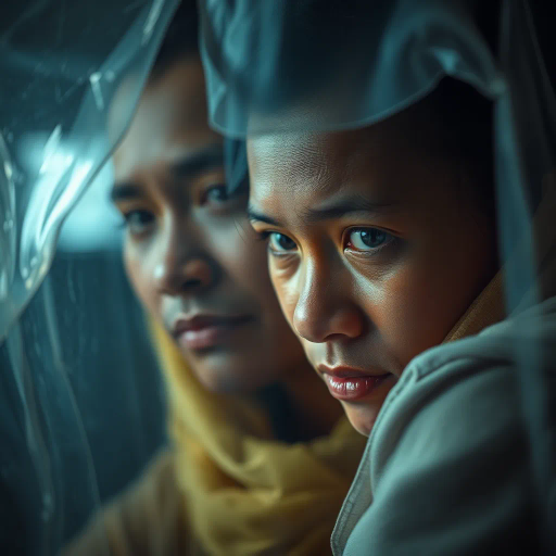 realistic imagery, hyper-realistic details, fine texture, dramatic lighting, contemporary photography, high fidelity, lifelike subjects, emotional depth, vivid colors, sharp focus, natural composition, modern aesthetics, candid moments, intimate perspectives, authentic portrayal, nuanced expressions, raw emotions, soft shadows, light interplay, cultural storytelling, organic forms, meticulous detail, documentary style, atmospheric ambiance, visual realism, realistic environments, tonal richness, expressive content, photographic storytelling, immersive scenes