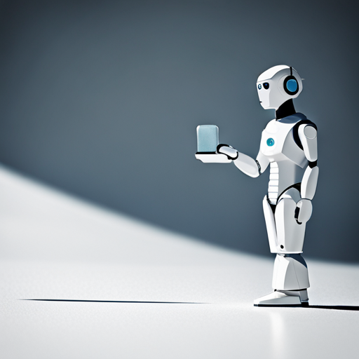 minimalist, geometric, robot sculpture, cuteness, simplicity, white space, light sources, texture
