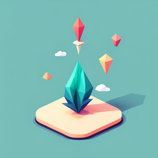 minimalist, geometric shapes, sharp edges, low-poly, antenna, icon, digital art