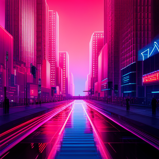 neon, cyberpunk, glitch art, dystopian, artificial intelligence, digital matrix, singularity, programming, coding