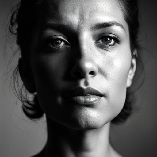 feminine strength, gracefulness, portrait, black and white, soft lighting, emotional expression, beauty, empowerment, contemporary, contrast, delicate features, monochrome, dramatic shadows, timeless elegance, fine art, soft focus, vintage, classic, facial features, simplicity
