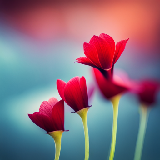macro, petals, vibrant red, beauty, elegance, nature, contrast, soft focus, bokeh, close-up, detail