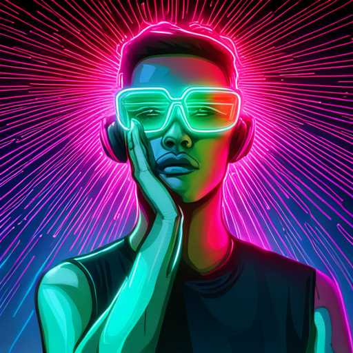 neon-punk, sci-fi, cybernetics, dystopia, futuristic, machine learning, artificial intellect, coding, chaos theory, glitch, data visualization, dark web, circuitry, hacking, virtual reality, technological singularity