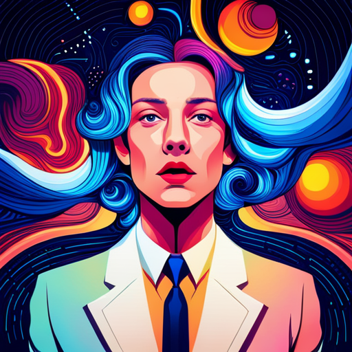 vector graphics, abstract expressionism, animal symbolism, technology, robotics, surrealism, geometric shapes, neon colors, futuristic, artificial intelligence