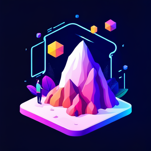 Geometric shapes, polygonal shapes, vector graphics, AI design, digital noise, signal processing, mobile app icon, Dribbble design