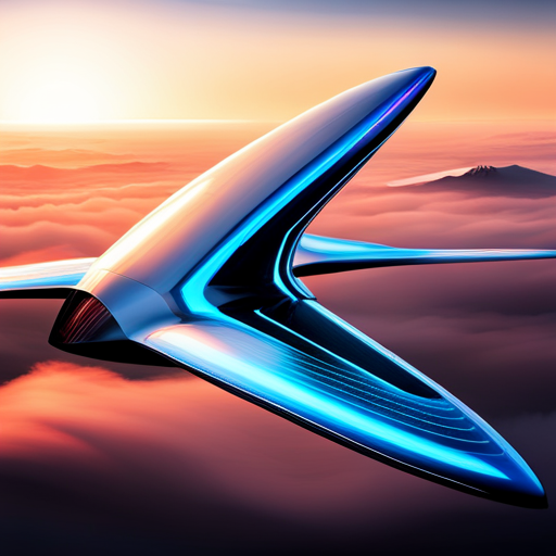 futuristic design, high-tech sci-fi, sleek aerodynamics, carbon-fiber, AI controls, holographic and neon accents, levitation, dynamic chrome plating, jet-inspired shapes, transparency, modularity, fast movement