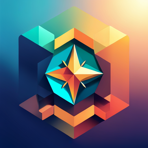 geometric shapes, minimalism, flat design, navigation, compass, vector art, line quality, symmetry