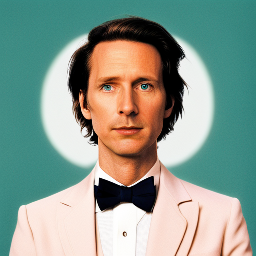 Wes Anderson, movie director, Her, artificial intelligence, love story, futuristic, retro aesthetics, pastel colors, symmetry, overhead shots, quirky characters, vintage technology, melancholy, whimsy
