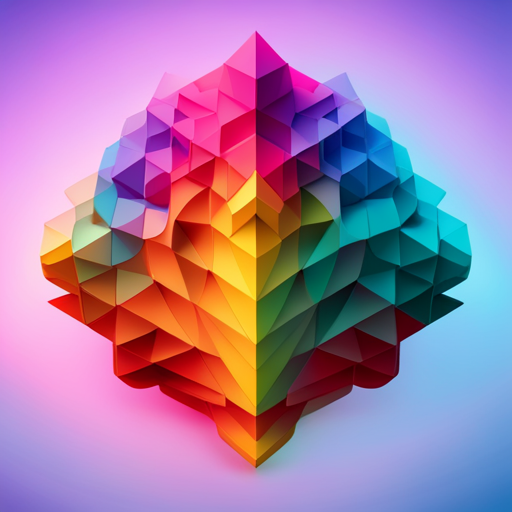 vector art, generative design, exploration, digital tools, geometric shapes, 3D modeling, minimalism, abstract, bright colors, polygonal, composition, symmetry