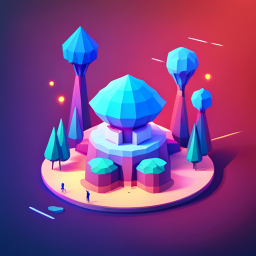 low-poly, antenna, icon, digital art, 3D modeling, geometric shapes, flat design, minimalism