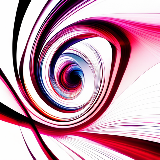 Dynamic Lines, Glitch Aesthetics, Futuristic, Distorted Shapes, Bright Colors, Graphic Design, Generative Art, Minimalism, Technology, Signal Noise, Abstract Art, Digital Medium, App Icon, High Contrast, White Background
