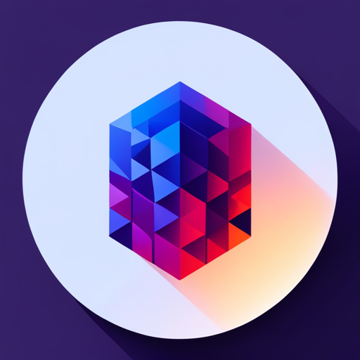 Low poly vector art, digital noise, AI technology, signal processing, logo design, app icon, software, user interface, binary code, geometric shapes, abstract composition, Dribbble