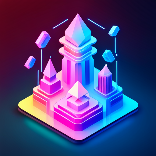 low-poly art, isometric view, polygonal shapes, futuristic visuals, digital glitch effects, glitch art, neon colors, geometric design, minimalism, technology, artificial intelligence, communication, news, signal, icon design, mobile app, Dribbble
