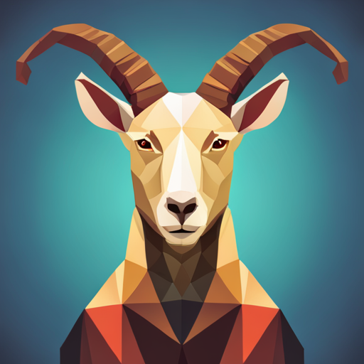 abstract, vector, geometric, low-poly, goat, antlers, robot, sci-fi, mechanical, polygonal, shapes, tessellated, futuristic, minimalism, triangles, sharp edges, wireframe
