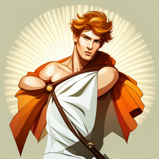 Vector, Hermes, geometric shapes, line quality, mythology, messenger, symbolism