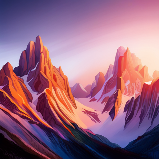 majestic peaks, snow-capped, towering heights, rugged terrain, misty valleys, alpenglow, golden hour, natural beauty, wilderness, serene landscape, panoramic view, expansive vistas, textured rocks, atmospheric perspective, distant peaks, grandeur, vastness, sublime, awe-inspiring, magnificence, awe, wonder