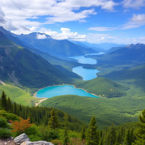 majestic landscapes, towering mountain peaks, serene forests, breathtaking waterfalls, diverse wildlife, natural wonders, conservation efforts, hiking trails, camping, starry nights