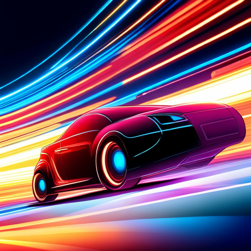 flying, futuristic, car, vector, sci-fi, technology, motion, speed, sleek design, neon lights, futuristic city, sleek lines, digital artwork, futuristic vehicle, concept car, cyberpunk, retro-futurism, aerodynamic, cutting-edge, innovation, advanced technology, urban environment, science fiction, high-tech, energy-efficient, future transportation, angular shapes, dynamic composition