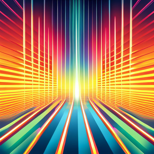 retro-futurism, abstract, vector, background, 80s, neon, geometric-shapes, vibrant-colors, futuristic, sci-fi, techno, illusion, motion, dynamic
